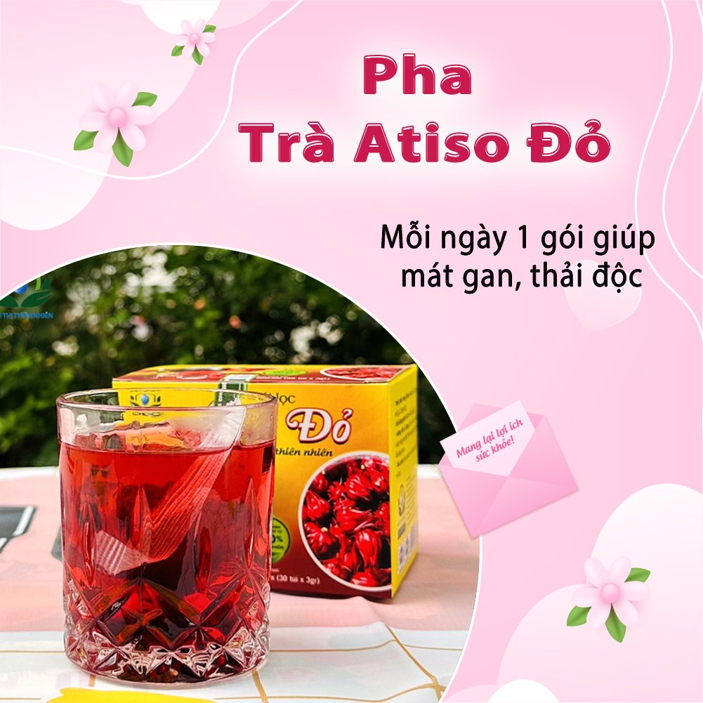 Trà Hoa Atiso đỏ hộp 30 Túi Lọc x 3Gram của Siêu Thị Thiên Nhiên thanh nhiệt mang lại giấc ngủ sâu hơn