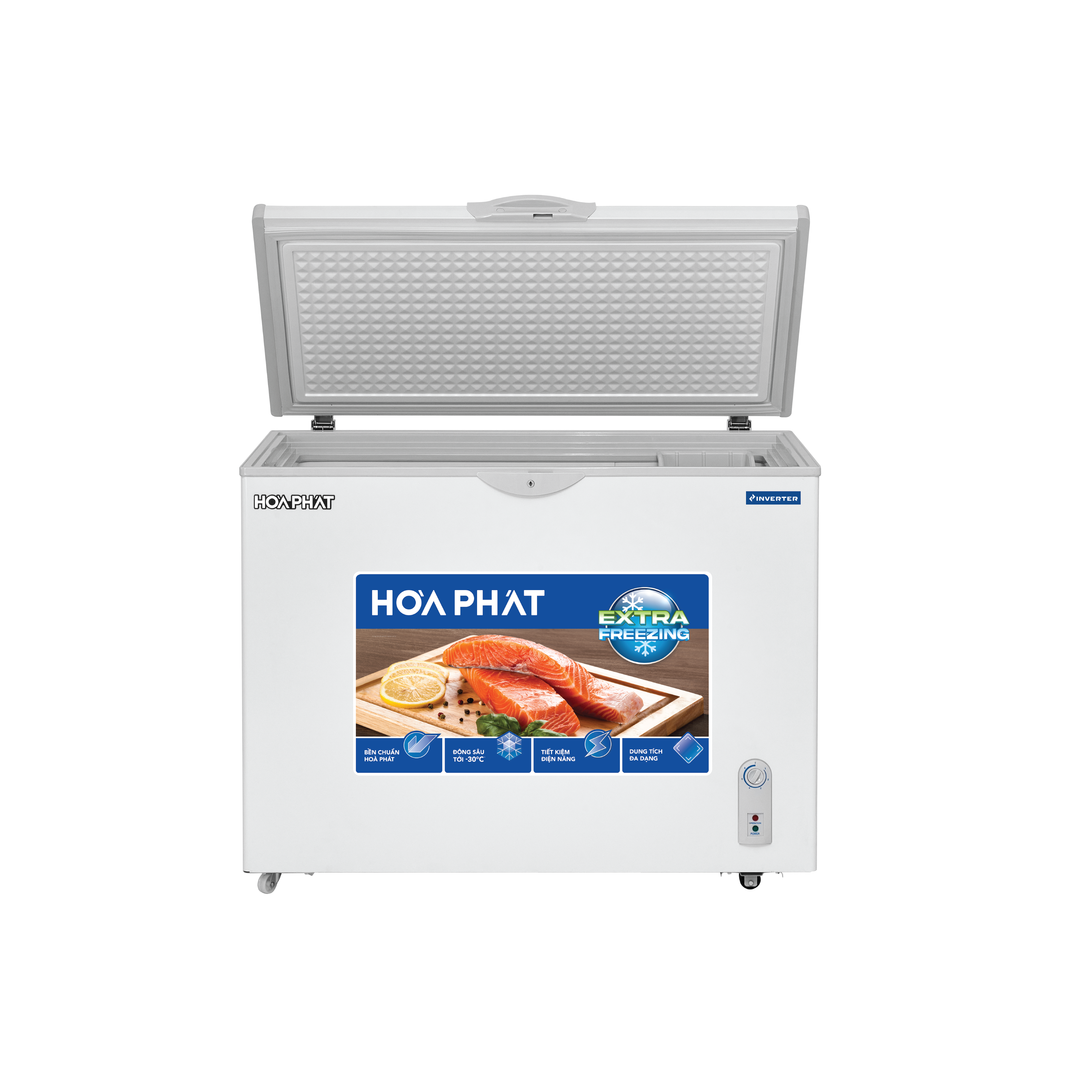 TỦ ĐÔNG INVERTER HÒA PHÁT 252 LÍT HCFI-516S1Đ1 ĐỒNG (R600A) (HÀNG CHÍNH HÃNG) (CHỈ GIAO HCM)