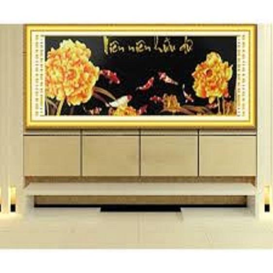 Tranh thêu chữ thập Niên niên hữu dư DLH-222562