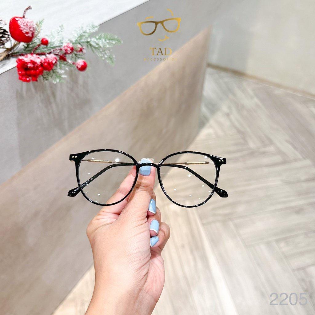 Gọng kính mắt tròn nam nữ chất liệu nhựa dẻo càn hợp kim không rỉ  thanh mảnh nhẹ nhàng G. 2205 TAD Accessories FS8 - Ghi