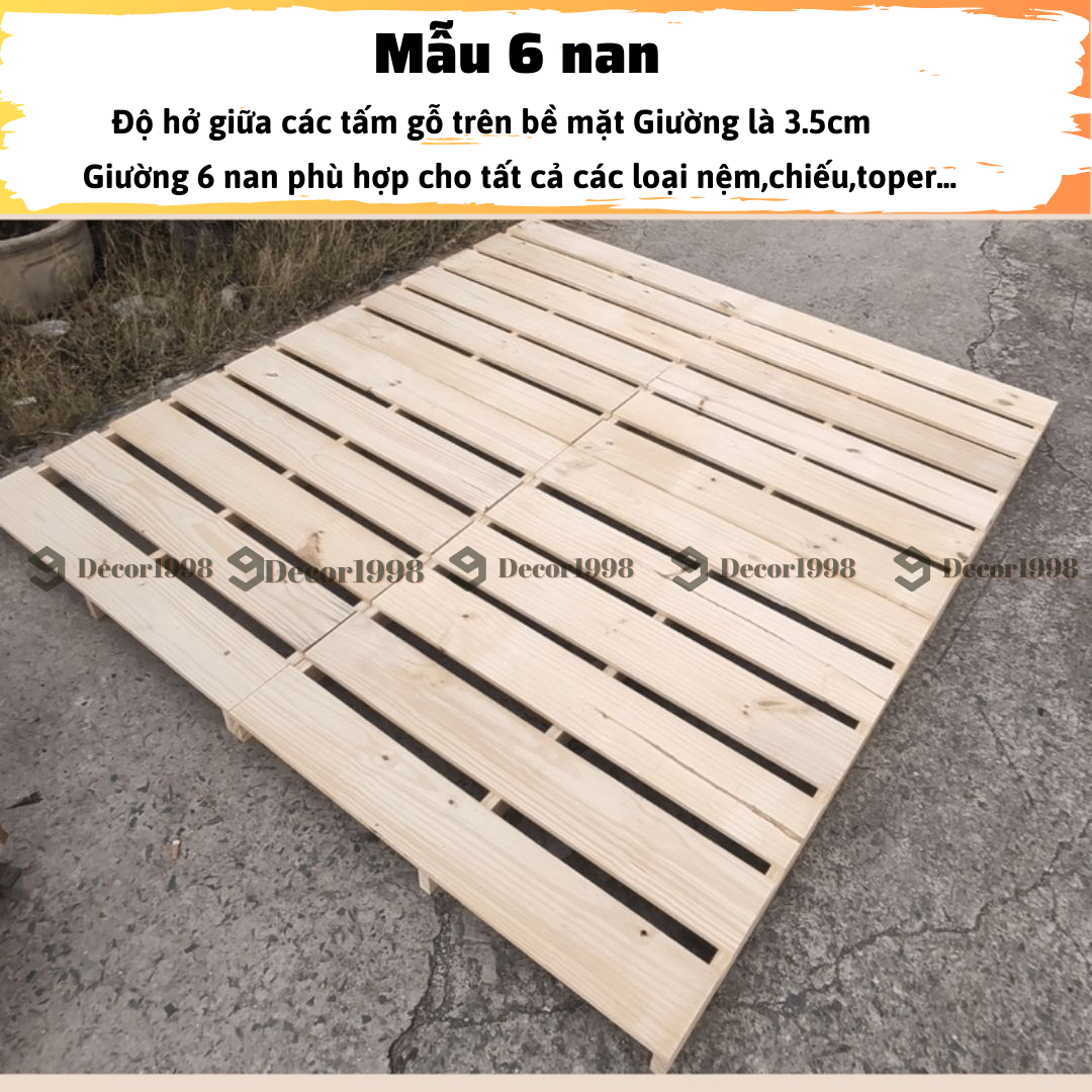 GIƯỜNG NGỦ CÓ HỘC KÉO, PALLET LÓT NỆM CAO 20CM HỘC KÉO GỖ THÔNG MỚI NHẬP KHẨU