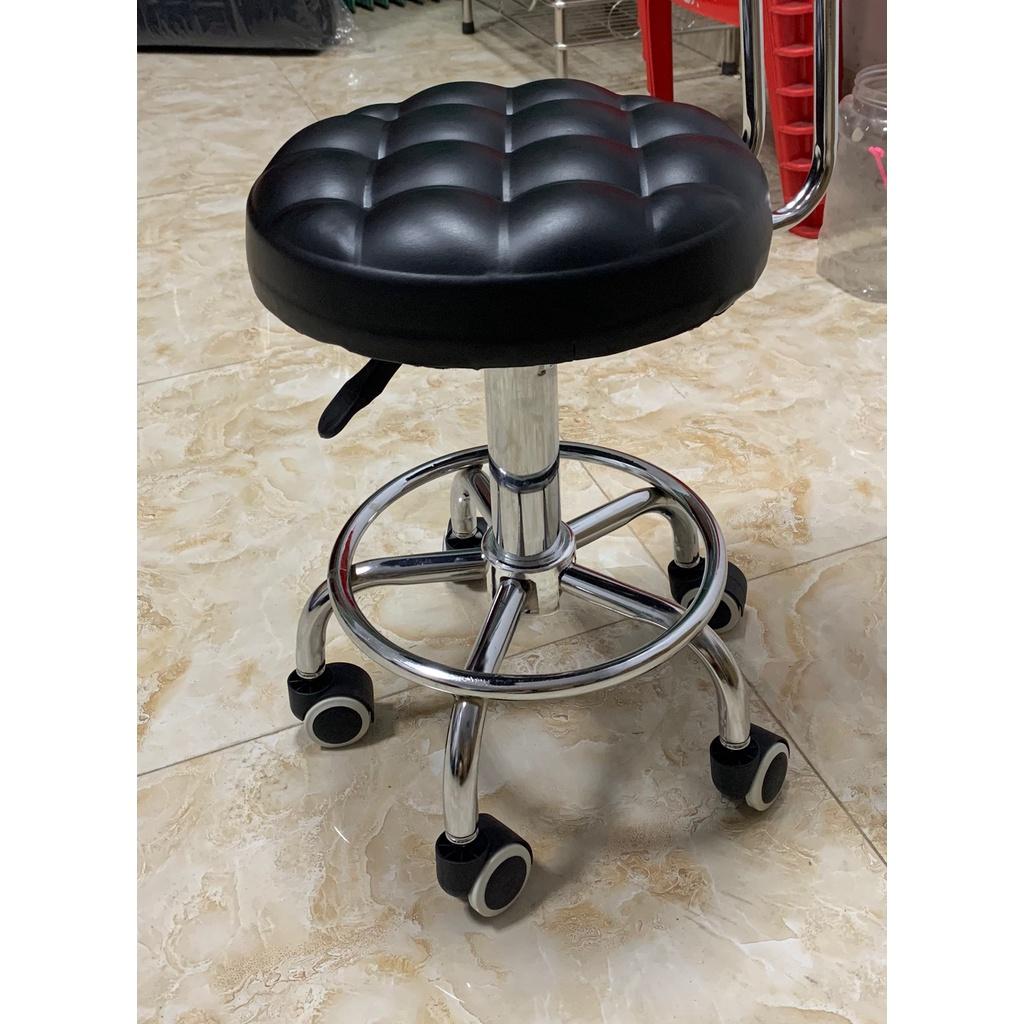 GHẾ MÚI TRÒN XOAY NÂNG HẠ 360 ĐỦ 2 MÀU ĐEN VÀ NÂU