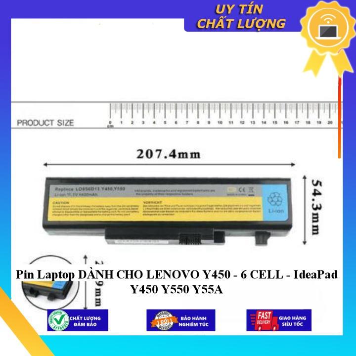 Pin Laptop dùng cho LENOVO Y450 IdeaPad Y450 Y550 Y55A - Hàng Nhập Khẩu  MIBAT633