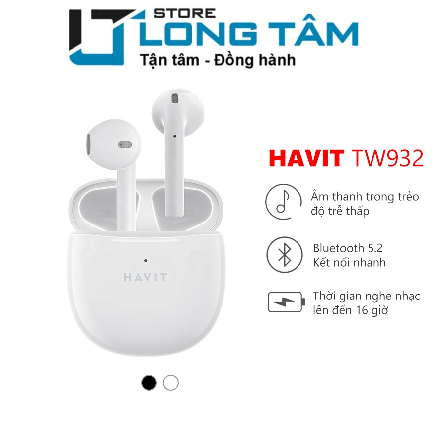 Tai nghe Bluetooth Havit TW 932 - VAT - Hàng chính hãng - Giá Rẻ