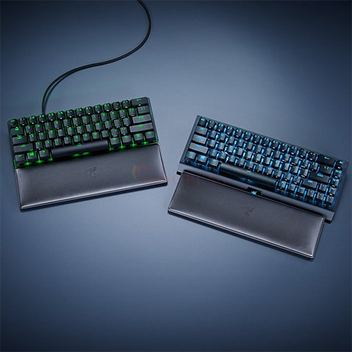 Tấm kê tay bàn phím Razer Ergonomic Wrist Rest for Mini Keyboards RC21-01720100-R3M1 - Hàng chính hãng - Chất liệu êm ái, thiết kế sang trọng, đế cao su chống trượt