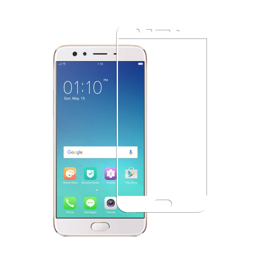Miếng Dán Cường Lực Bảo Vệ Màn Hình Toàn Diện Cho Oppo F3 Plus - Full Màn Hình - Màu Trắng - Hàng Chính Hãng