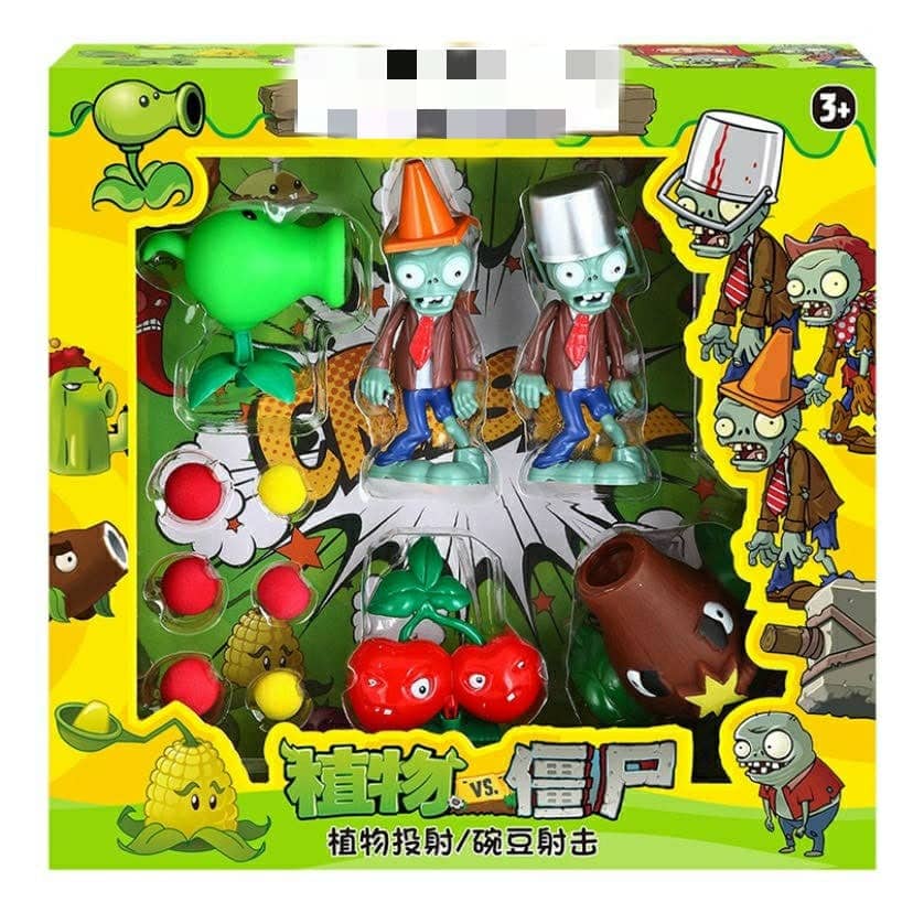 Bộ đồ chơi xếp hình zombie hoa quả nổi giận 6 bóng