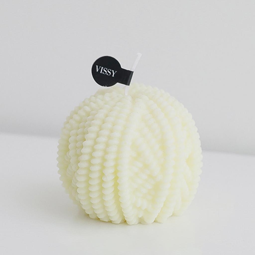 3 Pieces Ball of Yarn Candle Paraffin Handmade Home Use Relaxing Birthday