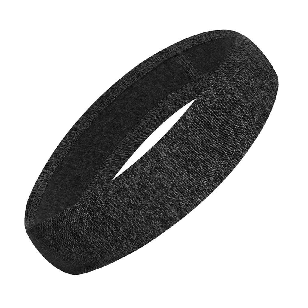 Men Women Gym Tennis Basketball Sweatband Hairband Black