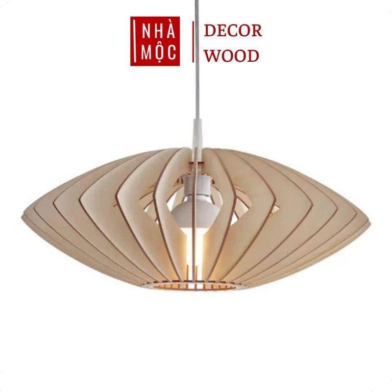 Đèn gỗ thả trần trang trí mẫu TT03