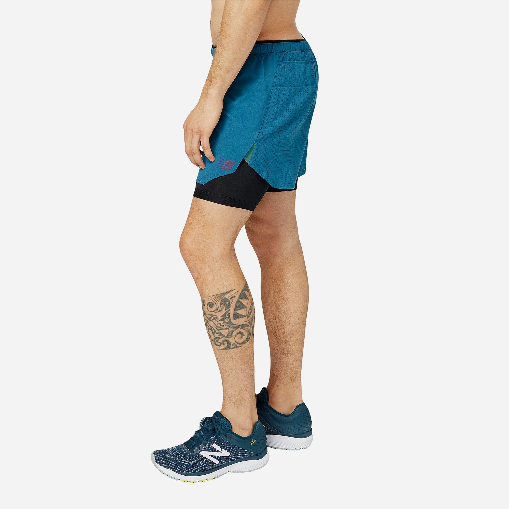 Quần ngắn thể thao nam New Balance APP RUNNING SHORTS M DARKMOON - MS23282DMS (form quốc tế)