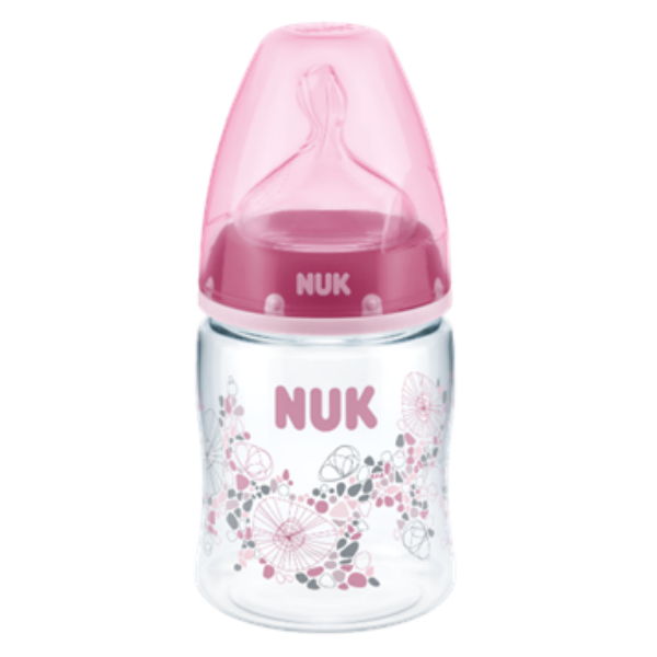 Bình Sữa PA Núm Ti 150ml Silicone S1 Nuk NU21475 (Size M) - Màu Ngẫu Nhiên