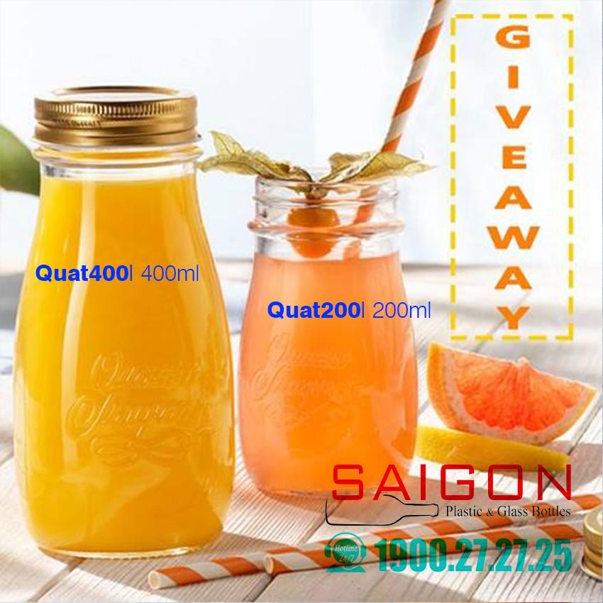Chai thủy tinh Italia Quattro Stagioni 200ml - 400ml - 1000ml