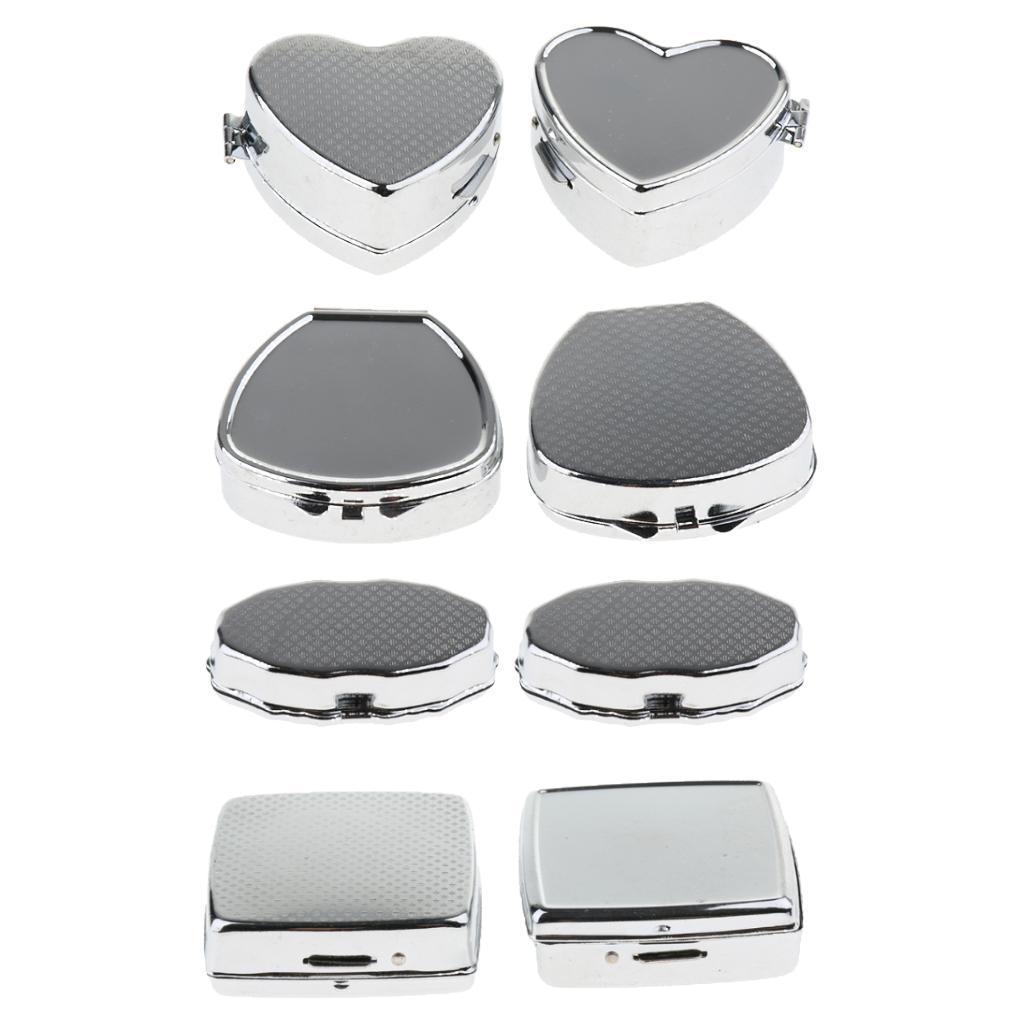 2 Pieces Pillbox Tray Box Made Of Polished Stainless Steel - 01