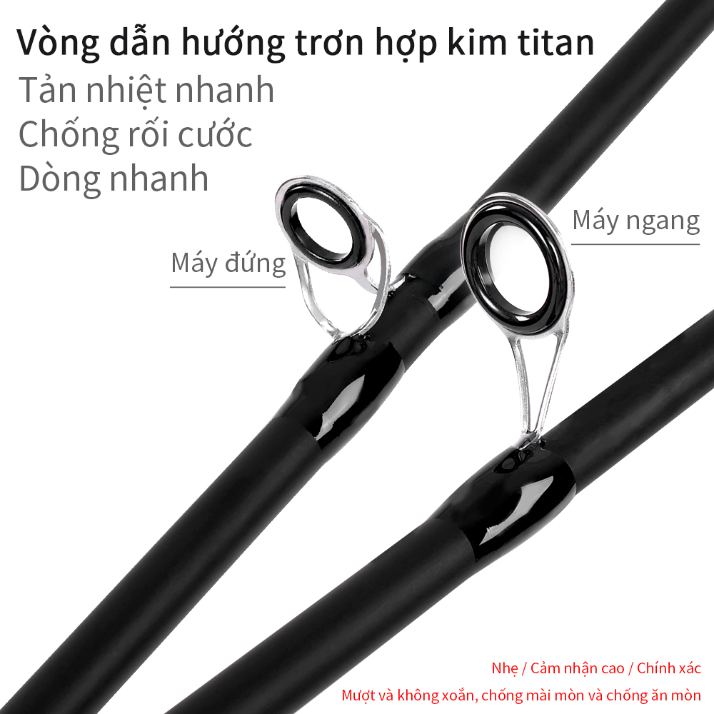 OneTwoFit 1.8M 2 Phần Máy dùng / Mày ngang Cần câu sợi Carbon Cần câu Câu cá Giải quyết Câu cá ngoài trời