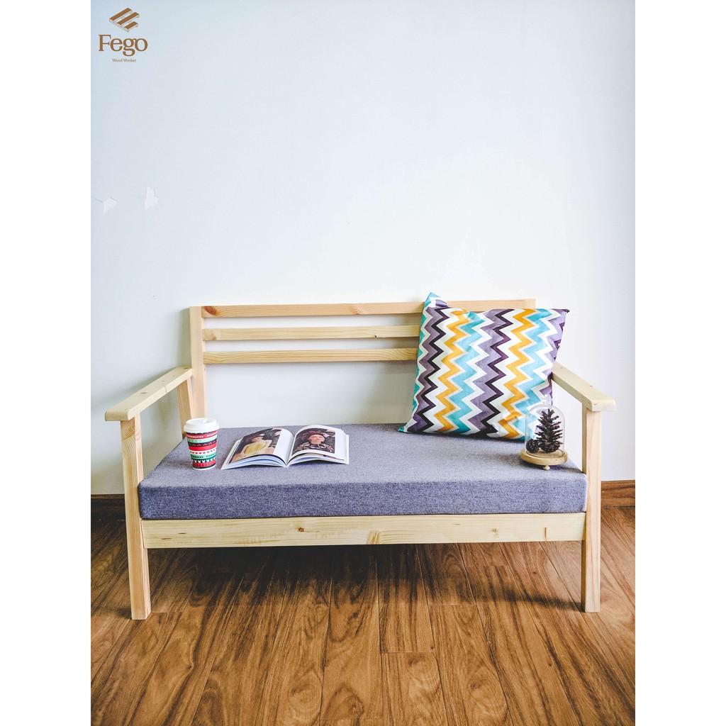 Ghế sofa phòng khách / Ghế sofa gỗ tiếp khách kèm đệm