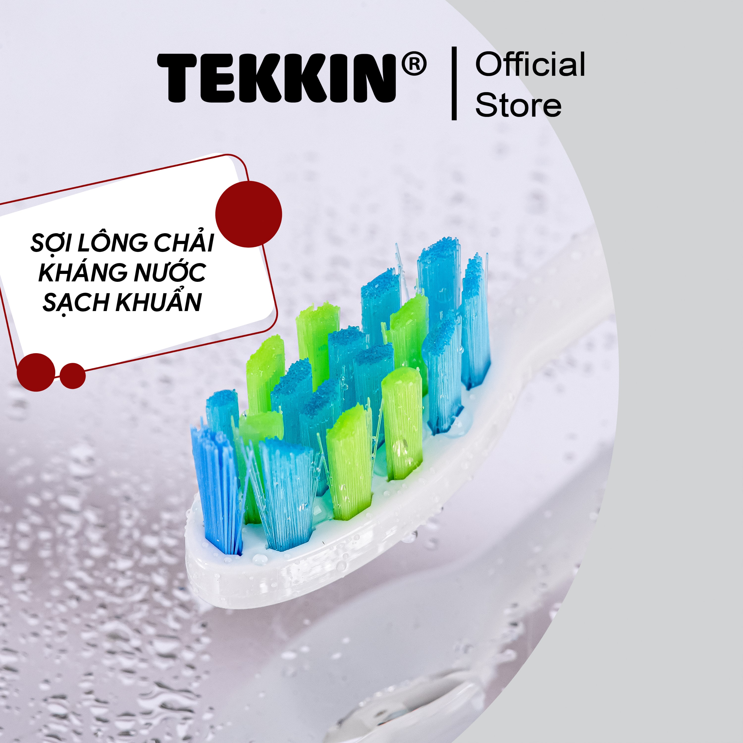 Bàn chải đánh răng điện TEKKIN SONIC TI-818 5 chế độ - Hàng chính hãng