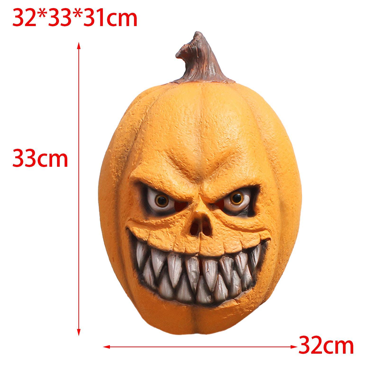 Halloween Pumpkin Head  Scary Full Face Cover for Cosplay Carnival Party