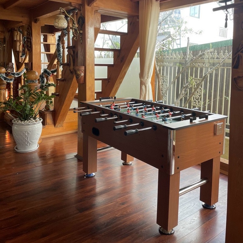 Bàn Bi Lắc Bóng Đá Cỡ Lớn 1,4m Harvard Wooden JX 101Y Chuẩn Thi Đấu, Banh Bàn Foosball 1m4 Gia Đình Văn Phòng Hanana