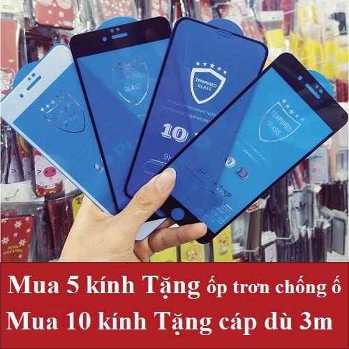 Kính Cường Lực IPhone 10D FULL MÀN Cho Iphone 6/6s/6sPlus/7/8/7Plus/8Plus/X/XR/Xs Max