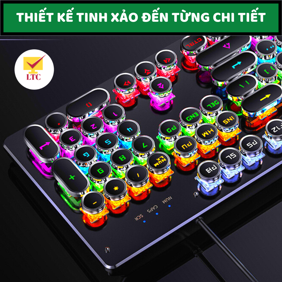 Bàn phím cơ chuyên game T907 SUaPER GAMING, 20 chế độ led tùy chỉnh, kết nối qua cổng usb của máy tính, laptop, pc - Hàng Chính Hãng