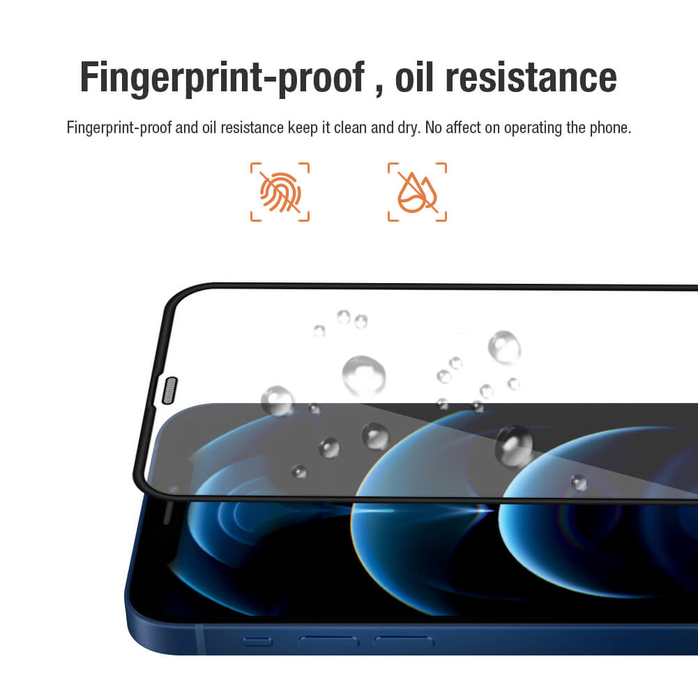 Miếng dán kính cường lực full 3D cho iPhone 12 6.1 inch / iPhone 12 Pro hiệu Nillkin Amazing PC Ultra Clear mỏng 0.33mm, bảo vệ full viền, hiển thị full HD, bảo vệ màn loa, kính AGC Nhật Bản - hàng nhập khẩu
