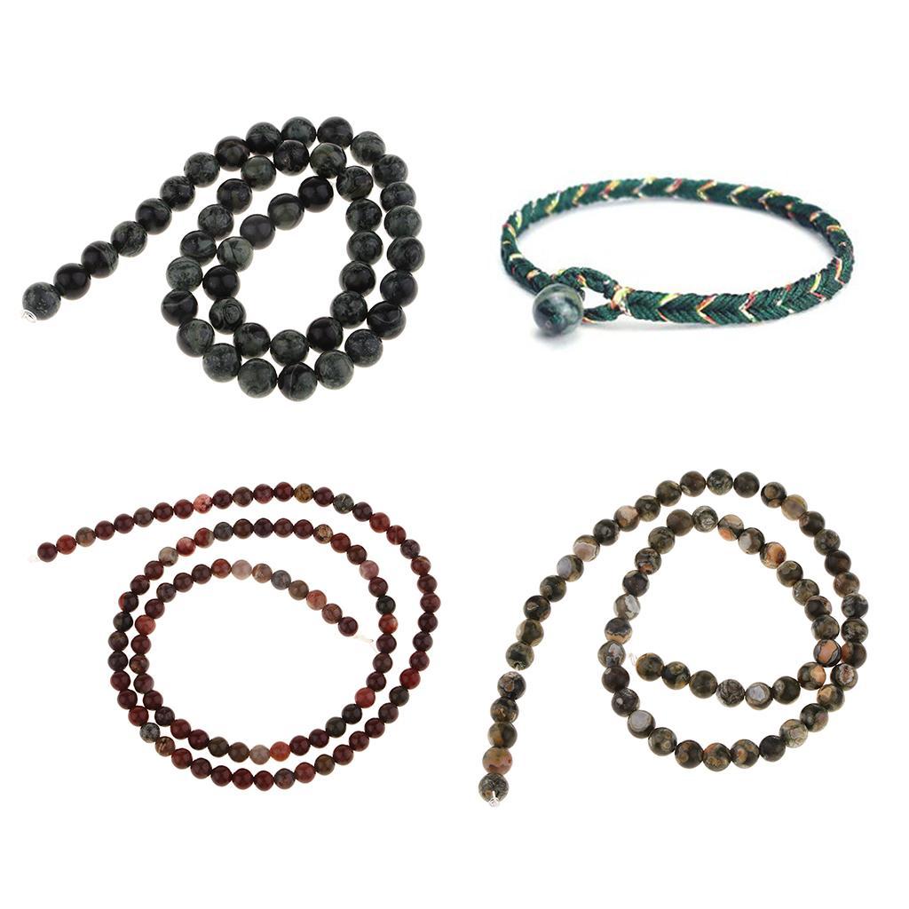 1 Strand of Natural Round for Polar Jade Loose Spacer Beads Gemstone Cabochon Jewelry Making Accessories Findings