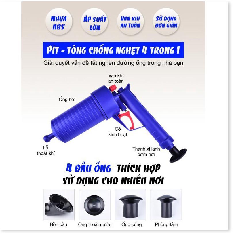 Pít-tông chống nghẹt 4 trong 1