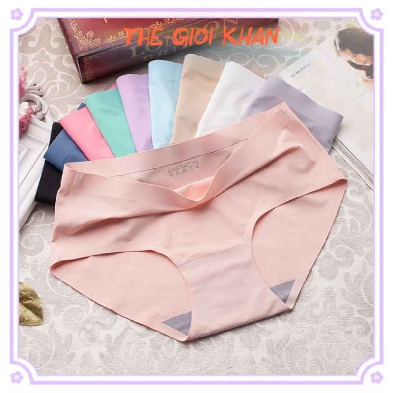 Quần Lót Nữ Đúc Su không đường may thun lạnh có size XXL kháng khuẩn co dãn full size