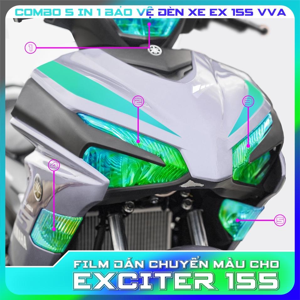 Decal tem chuyển màu CHÓA ĐÈN xe Exciter 155 VVA cao cấp chống trầy xước ex 155