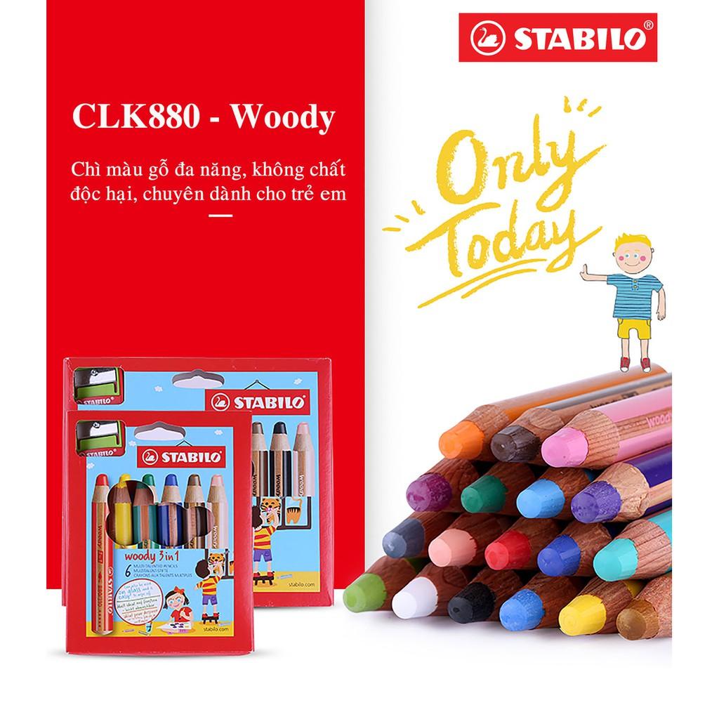 Bút chì màu STABILO Woody 3 in 1 CLK880