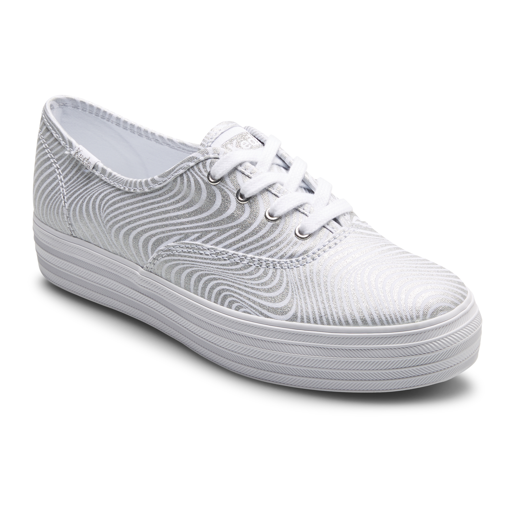 Giày Keds Nữ- Triple Canvas CVO Metallic Silver- KD066615