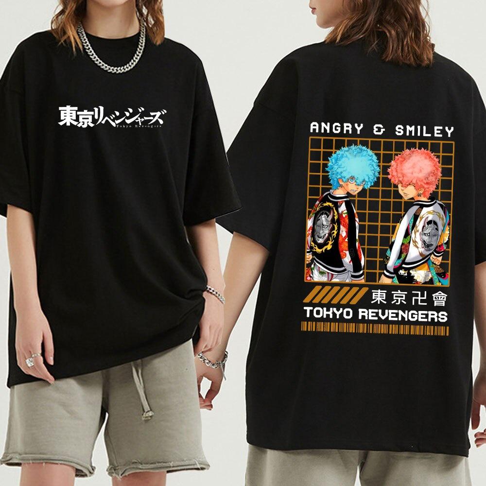SALE  Áo Phông Anime Tokyo Revengers Angry Smiley mẫu mới cực chât chất giá xưởng 2 màu đen trắng