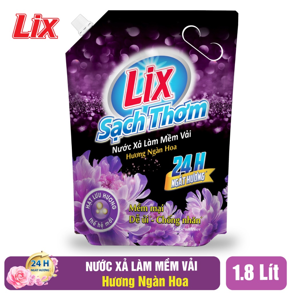 Nước xả vải Lix sạch thơm hương ngàn hoa 1.8 lít L17701