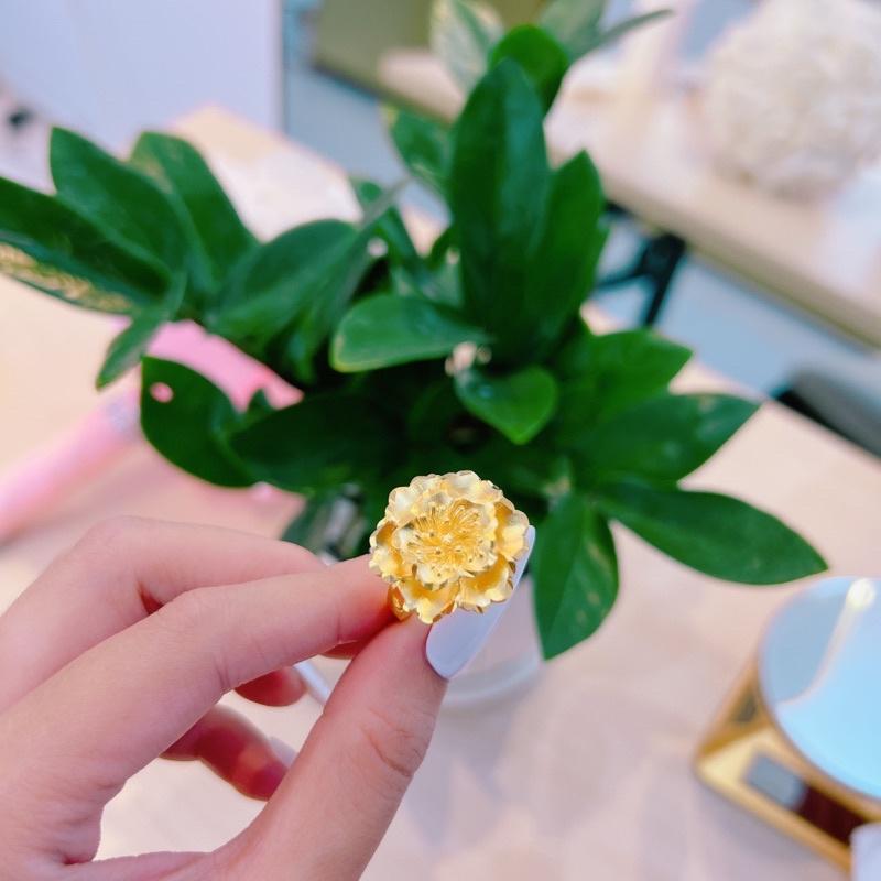 Nhẫn hoa mai mạ vàng 24k siêu đẹp Kami