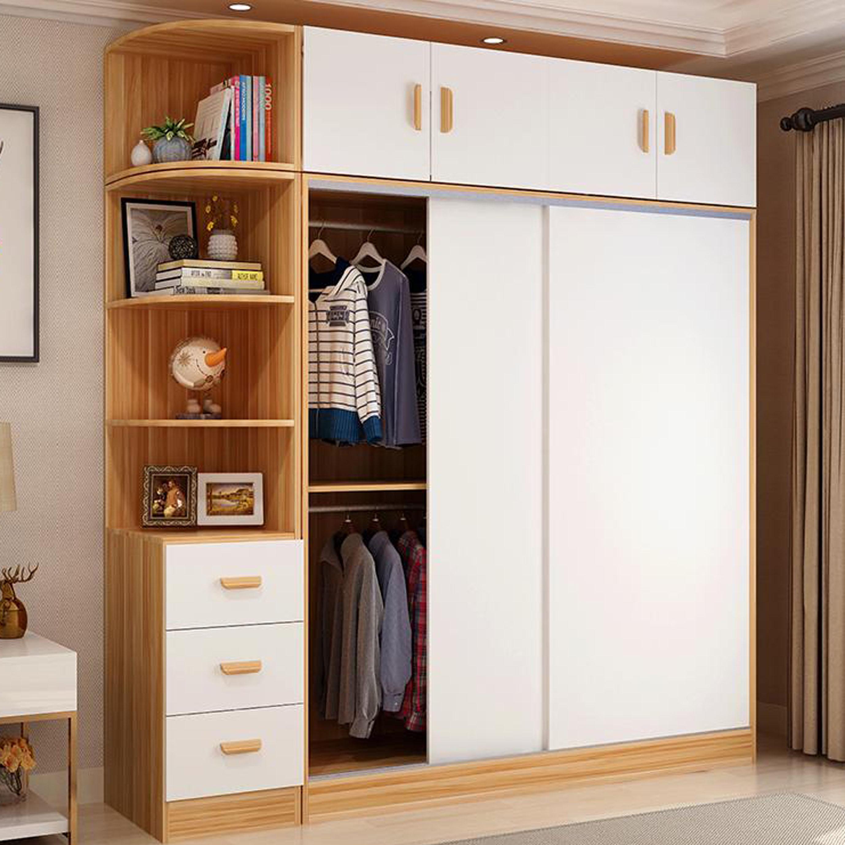 TỦ QUẦN ÁO HIỆN ĐẠI KỆ NGĂN KÉO BÊN HÔNG GỖ MDF ,TỦ ÁO CAO CẤP ( CÓ ĐẶT THEO KÍCH THƯỚC )