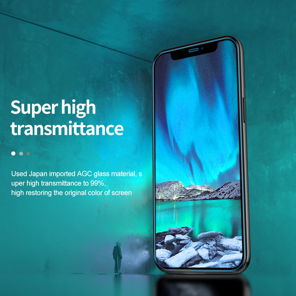 Miếng dán màn hình kính cường lực cho iPhone 13 Pro Max hiệu Nillkin Amazing H+ Pro - hàng nhập khẩu