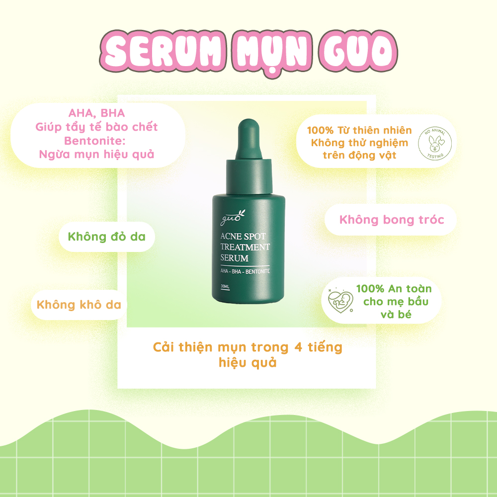 Bộ đôi serum mờ thâm mụn GUO 30ml - [97% feedback khách tin dùng hiệu quả]