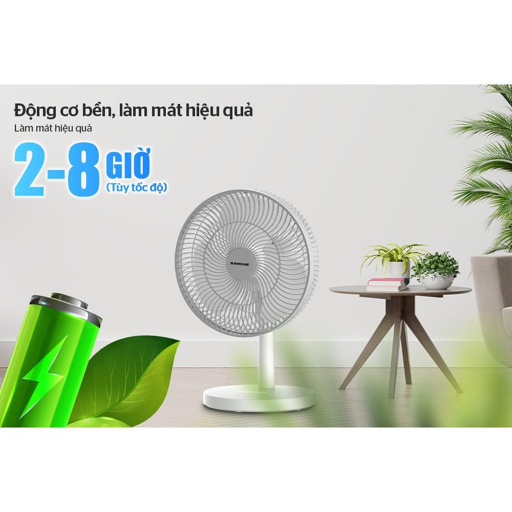 Quạt sạc SUNHOUSE SHD7115 - Bảo hành 12 tháng- Hàng chính hãng