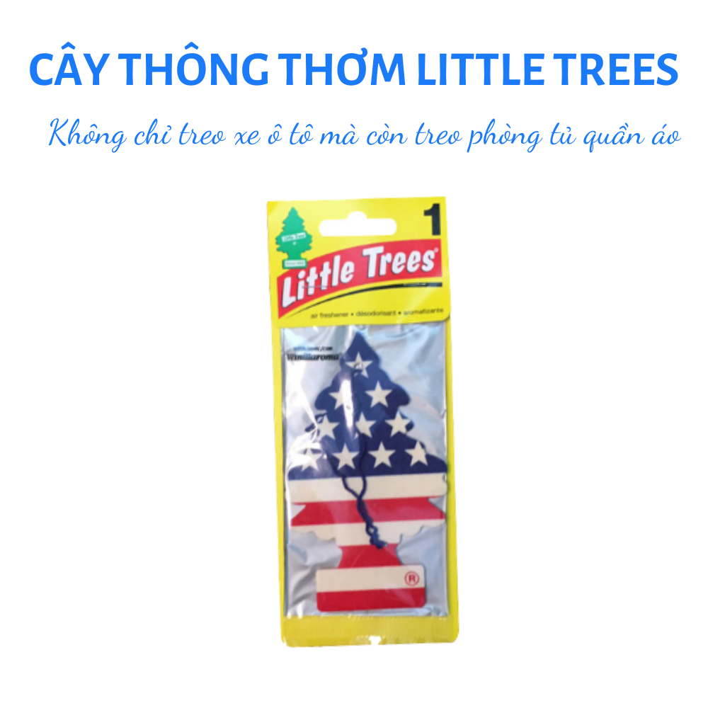 Cây Thông Thơm Treo Xe Little Trees Mùi Vanillaroma - Black Ice - Lavender Cho Hương Thơm Nhẹ Nhàng