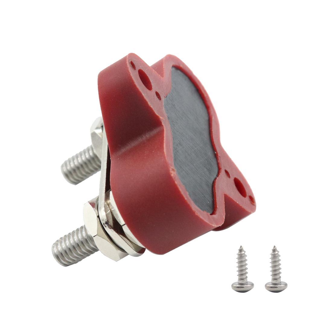 2X DC48V Double M6 Terminal Stud Bus Bar Power Distribution Box for Boat - Red