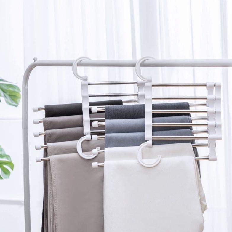 Móc Treo Quần Áo 5 Tầng Đa Năng Thông Minh Thanh Treo Đồ Tiết Kiệm Diện Tích Đồ Gia Dụng Tiện Ích - Getgo1n