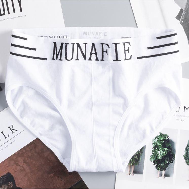 Bộ 4 quần lót nam Munafie hàng dệt kim cao cấp (Có túi zip) - Quần sịp tam giác
