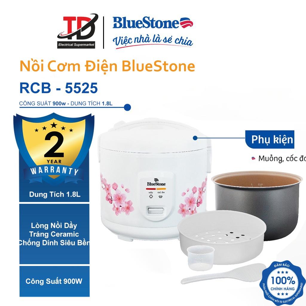 Nồi cơm điện BlueStone RCB-5525 1.8L - Công suất: 900W, Bảo hành 2 năm toàn quốc, Hàng chính hãng