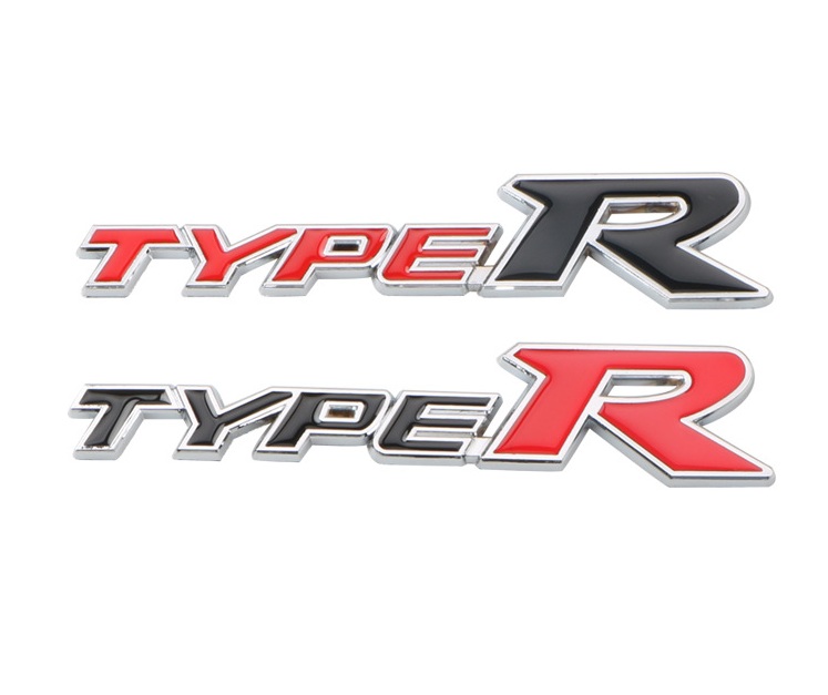 Tem chữ logo Type R dán trang trí xe ô tô