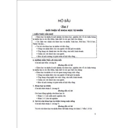 SÁCH - Hướng dẫn trả lời câu hỏi &amp; bài tập khoa học tự nhiên 6 (dùng kèm sgk chân trời sáng tạo)