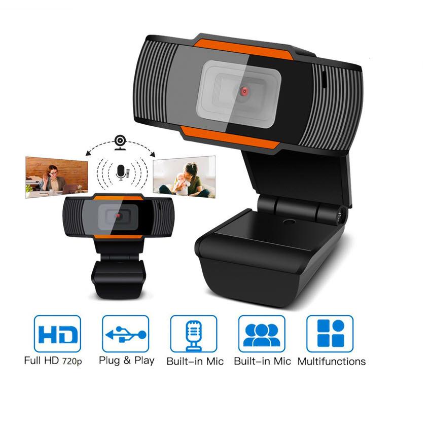 Webcam máy tính có mic FullHD 1080 x 720P dùng cho cả máy bàn PC và laptop, chất lượng siêu nét, đàm thoại to rõ