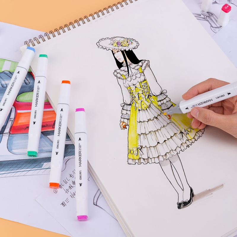 Bút màu marker hai đầu cao cấp Deli - 70801