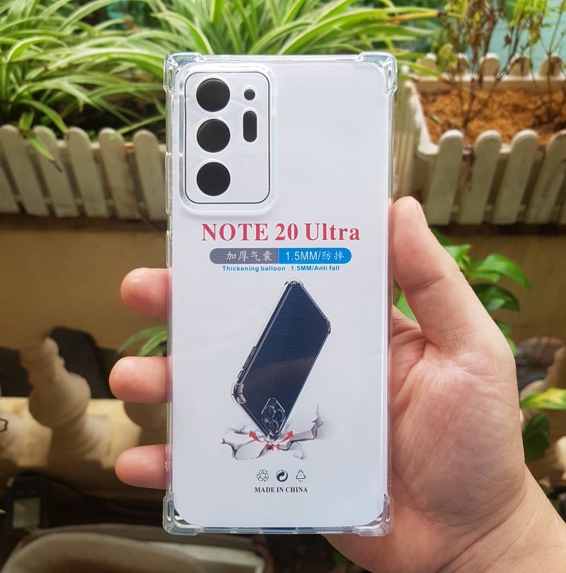 Ốp lưng Samsung Galaxy Note 20 Ultra/ Note 20 Ultra 5G - chống sốc gờ cao 4 góc trong suốt