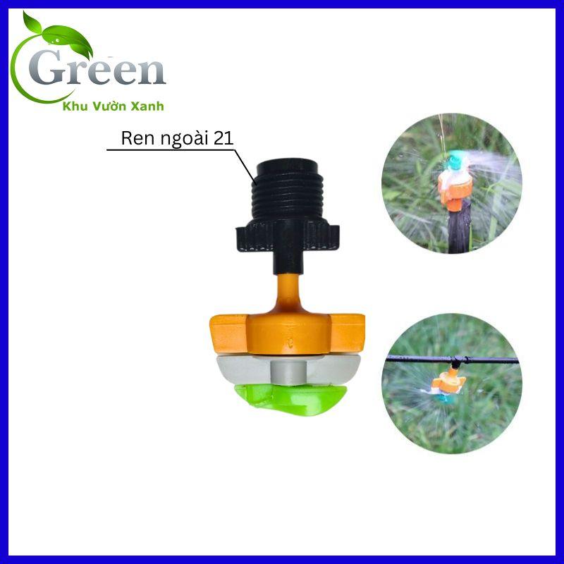 Combo 5 cái béc tưới phun mưa 360 độ 3 tầng đuôi ren ngoài 21 ly - Sản phẩm tiện lợi và tiết kiệm cho vườn cây của bạn
